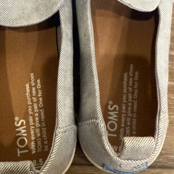 TOMS Women's NWT Deconstructed Alpargata Slip-On Casual Shoes, Gray, Size 8.5 - Picture 7 of 11